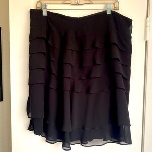 JS Collection tiered ruffle mini skirt